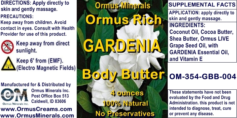 Ormus Minerals - Ormus Rich Gardenia Body Butter