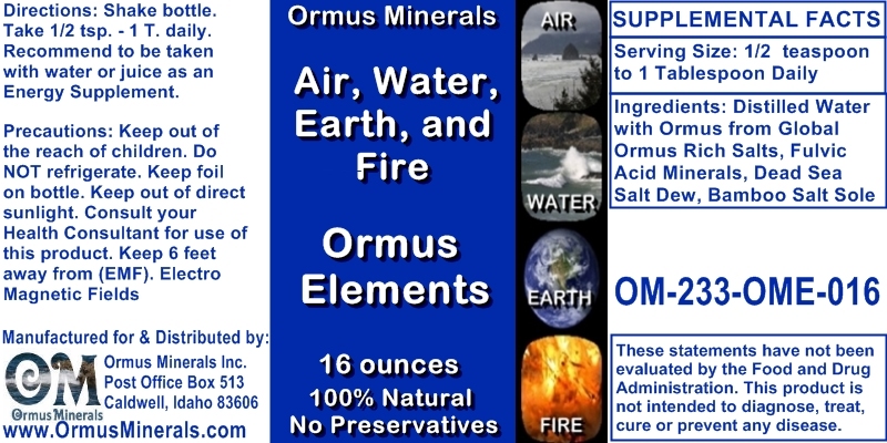 Ormus Elements